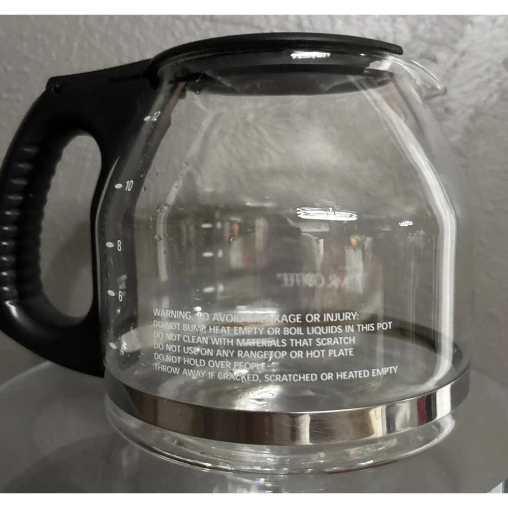 Mr Coffee 12-Cup Glass Replacement Decanter Carafe